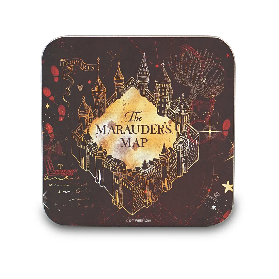 HMB Harry Potter dessous de verre Marauder's Map doré