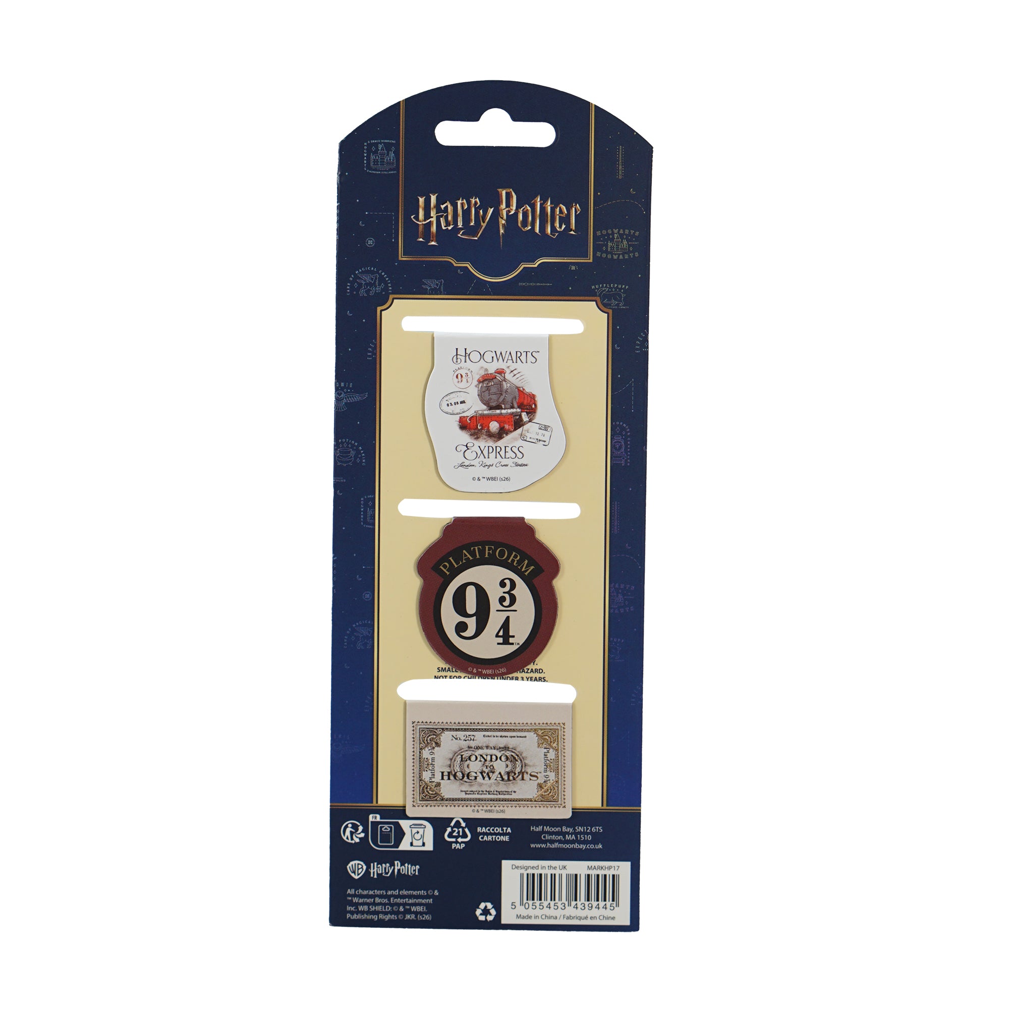 Harry Potter Hogwarts lot 3 marque-pages magnétiques