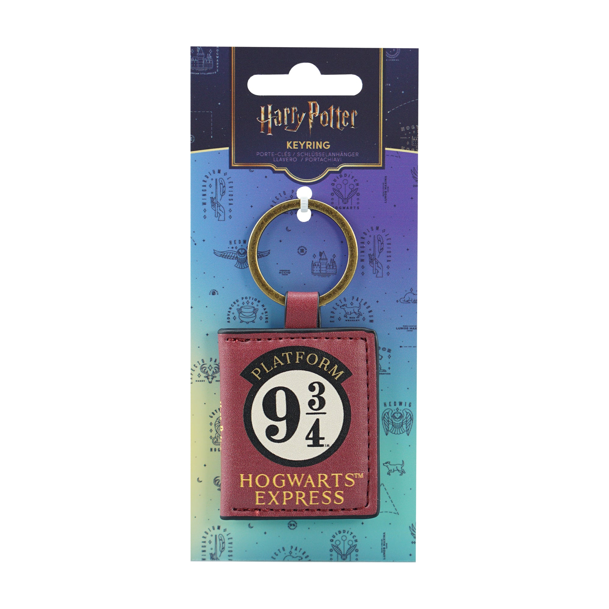 Harry Potter Platform 9 3/4 porte-clés cuir PU rouge
