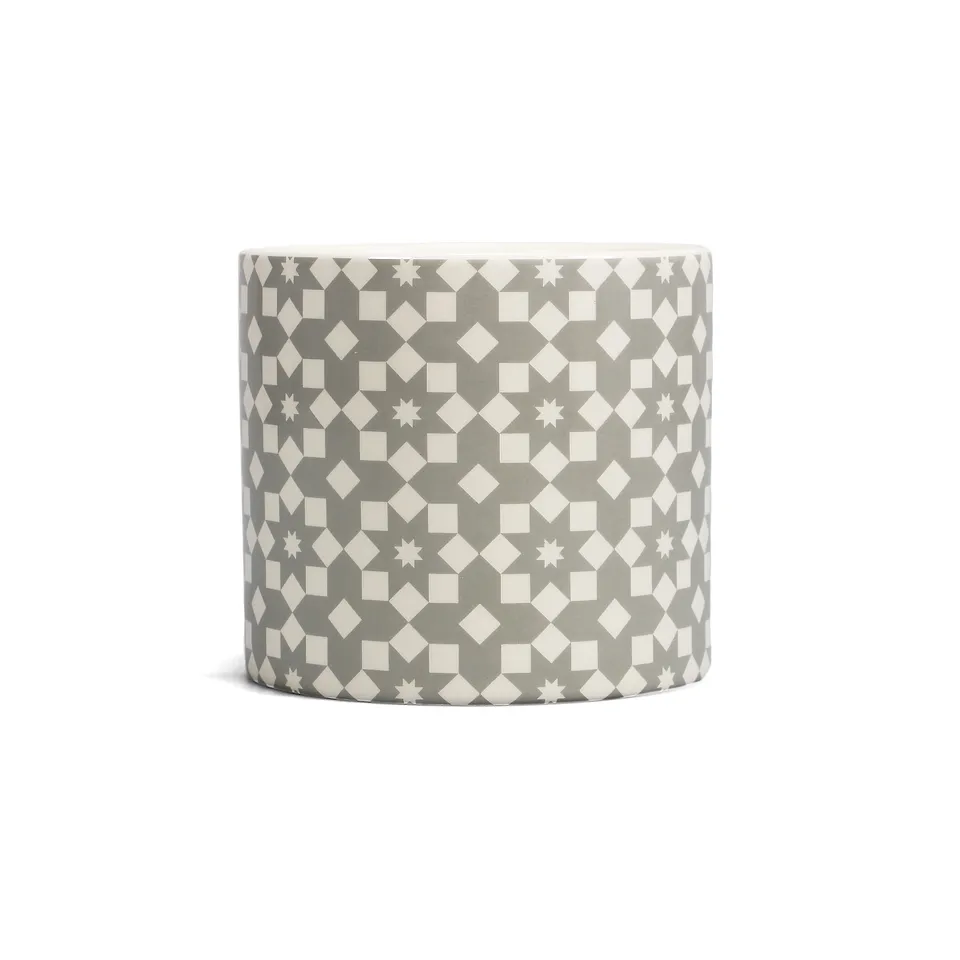 HMB Tiles Flower Grey pot céramique gris 11 cm