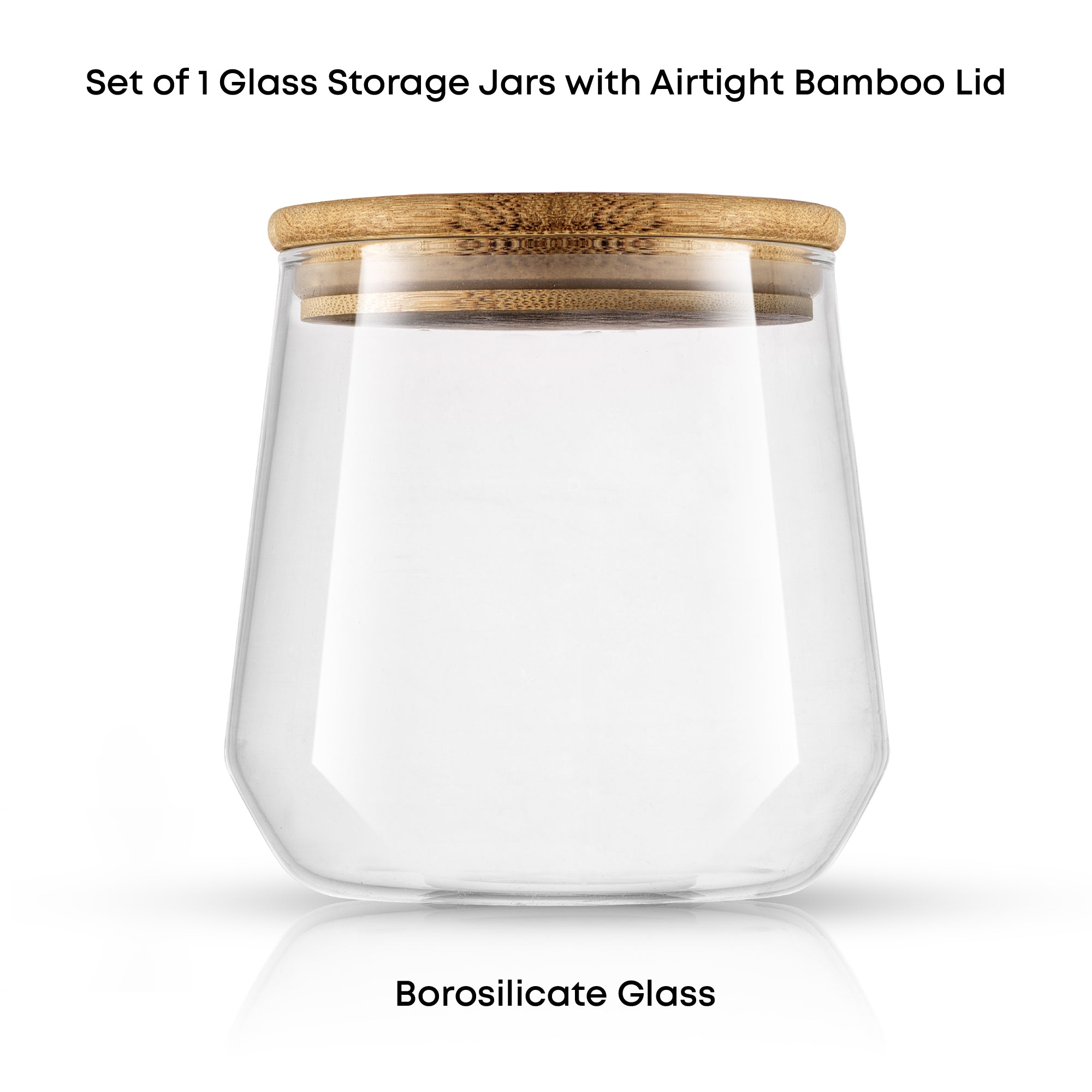 JoyJolt Joyful bocal verre 89 cl couvercle bambou hermétique