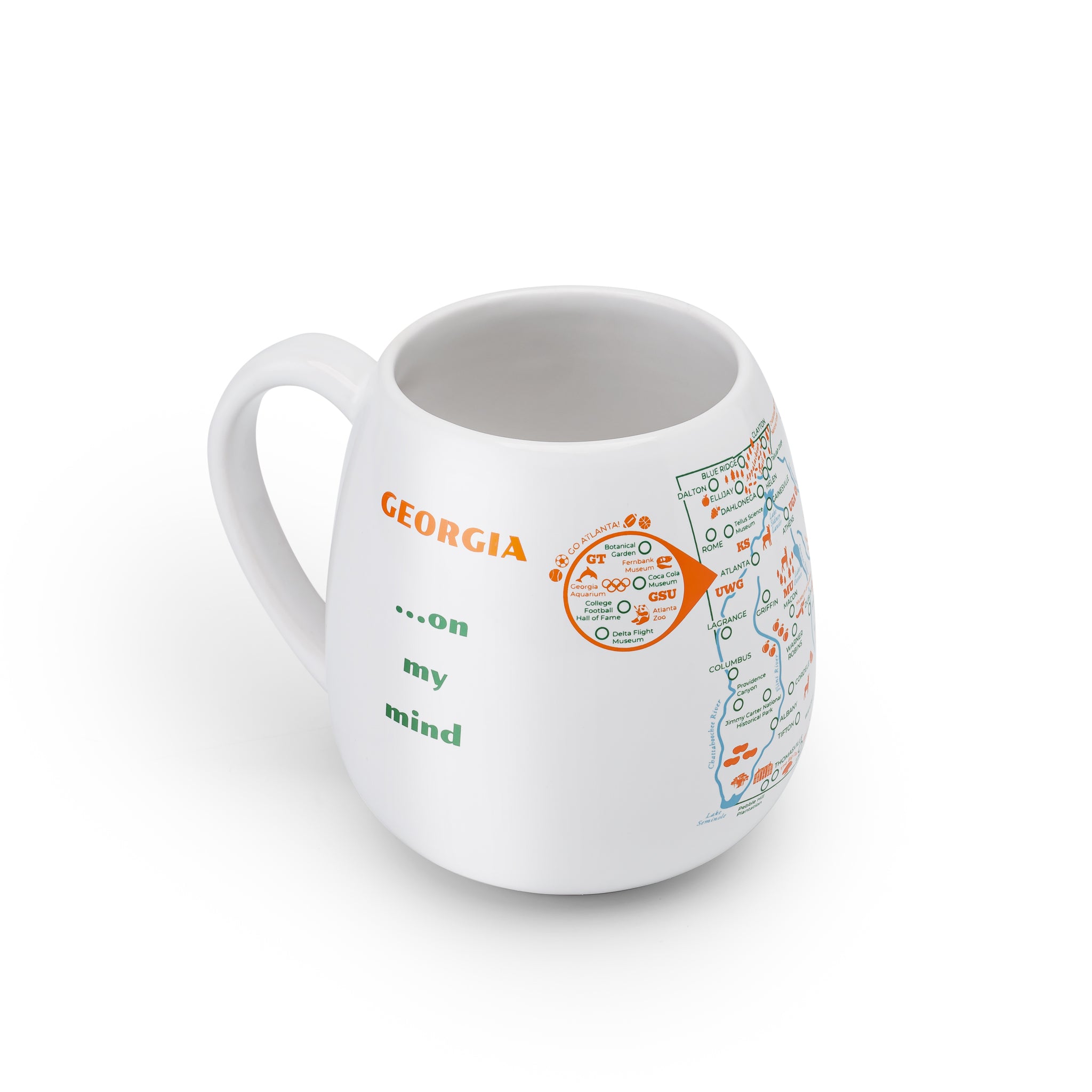 Trouvaille Global Georgia Map mug à colorier souvenir