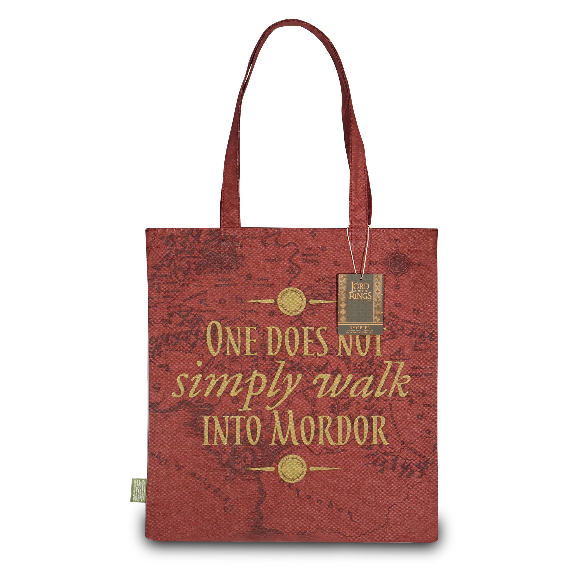 Le Seigneur des Anneaux tote bag coton recyclé rouge