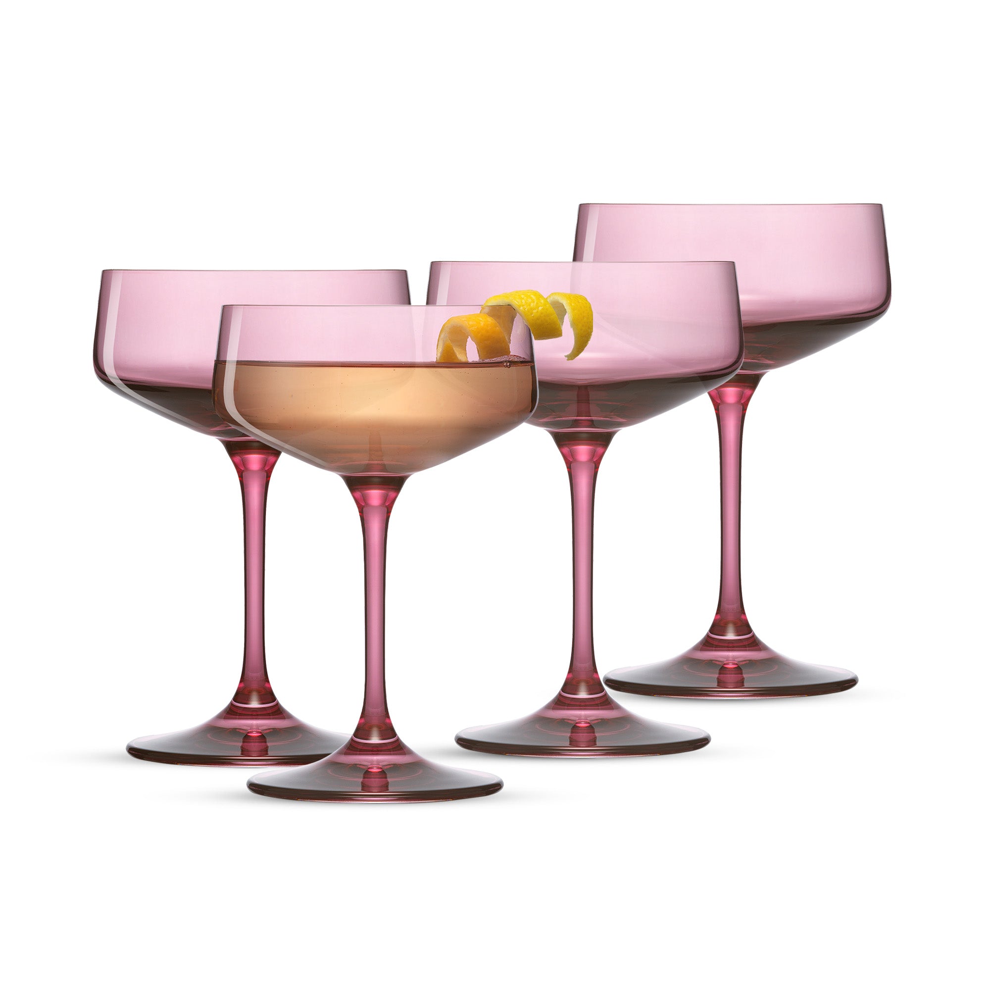 JoyJolt Sidney verres coupe transparents lot de 4 24 cl