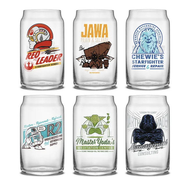 JoyJolt Star Wars Rétro verres canette lot de 6 47 cl