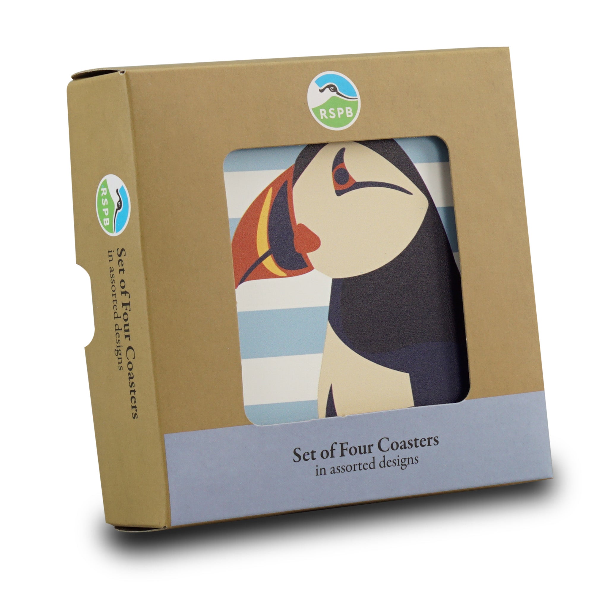 HMB RSPB Puffin dessous de verre céramique x4 bleu