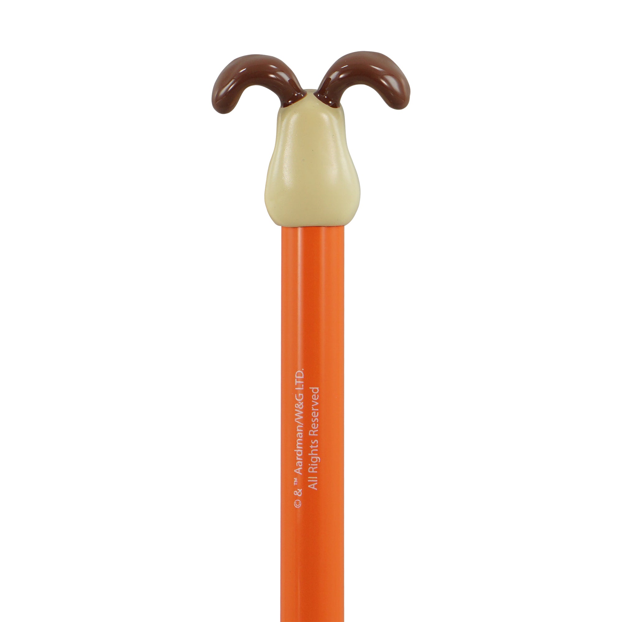 Wallace & Gromit stylo Gromit topper 3D métal orange