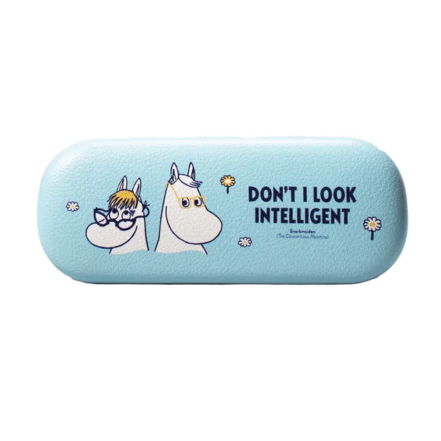 Moomin Don't I Look Intelligent étui à lunettes bleu