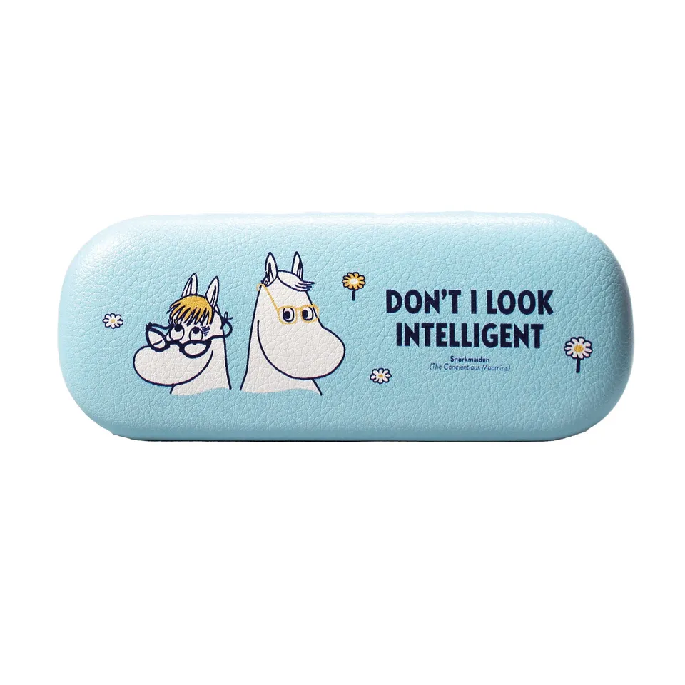 Moomin Don't I Look Intelligent étui à lunettes bleu