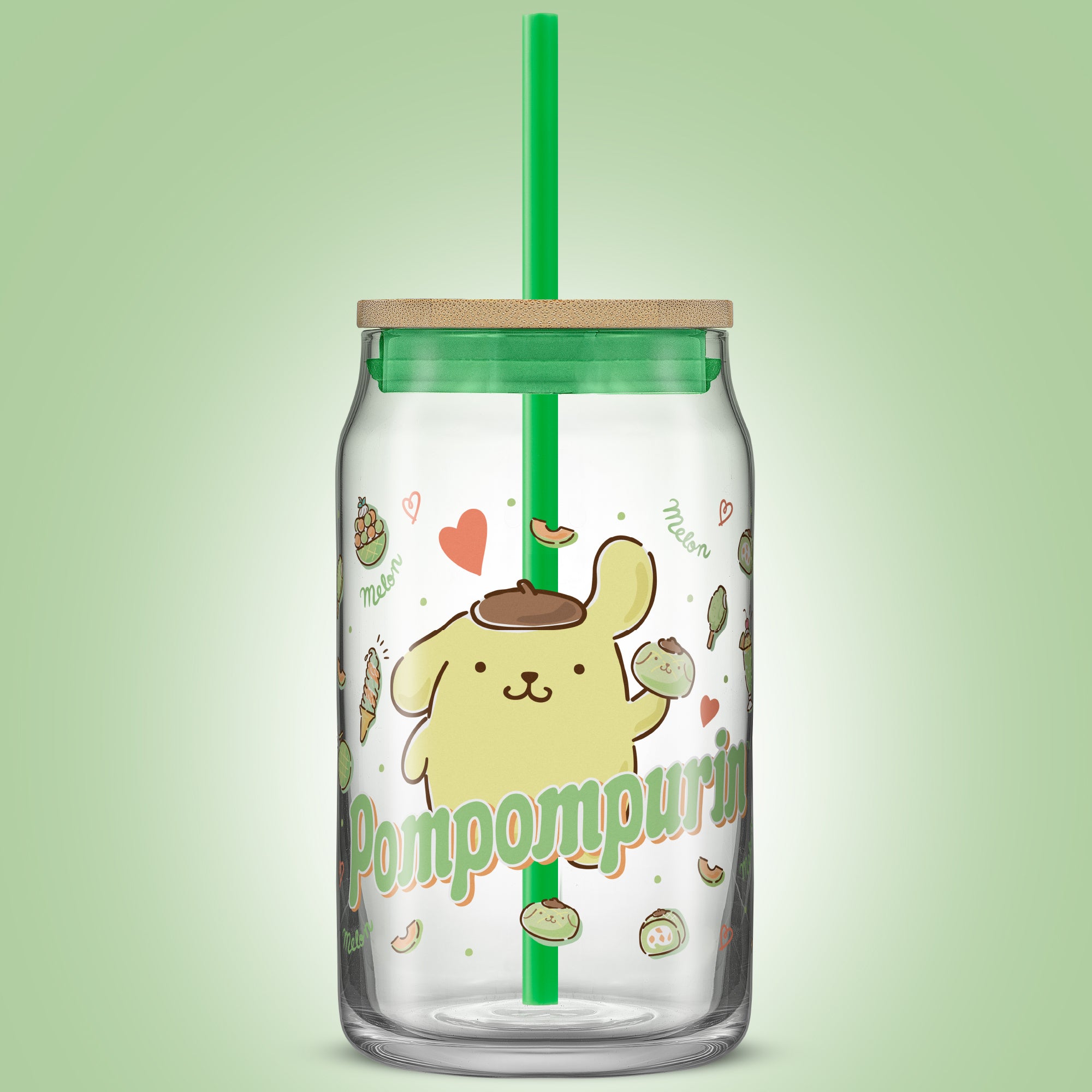 JoyJolt Hello Kitty Pompompurin gobelet 47 cl paille bambou