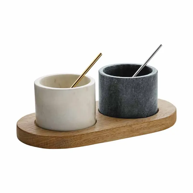 Artis Natural Stone service apéro 20x11 cm 2 bols