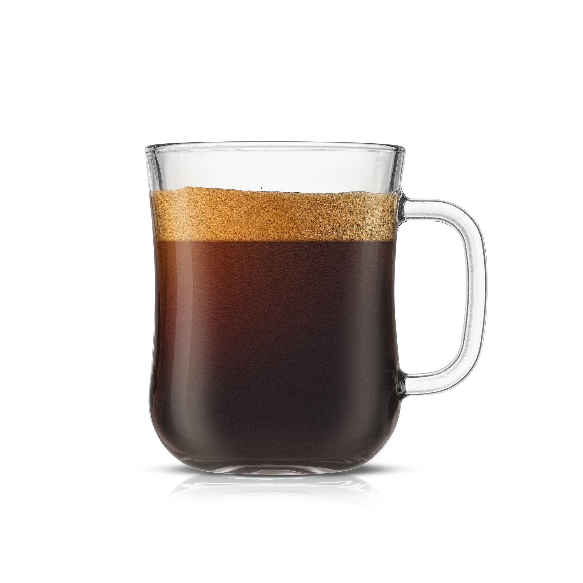JoyJolt Diner mug en verre 46 cl lot de 4 robuste