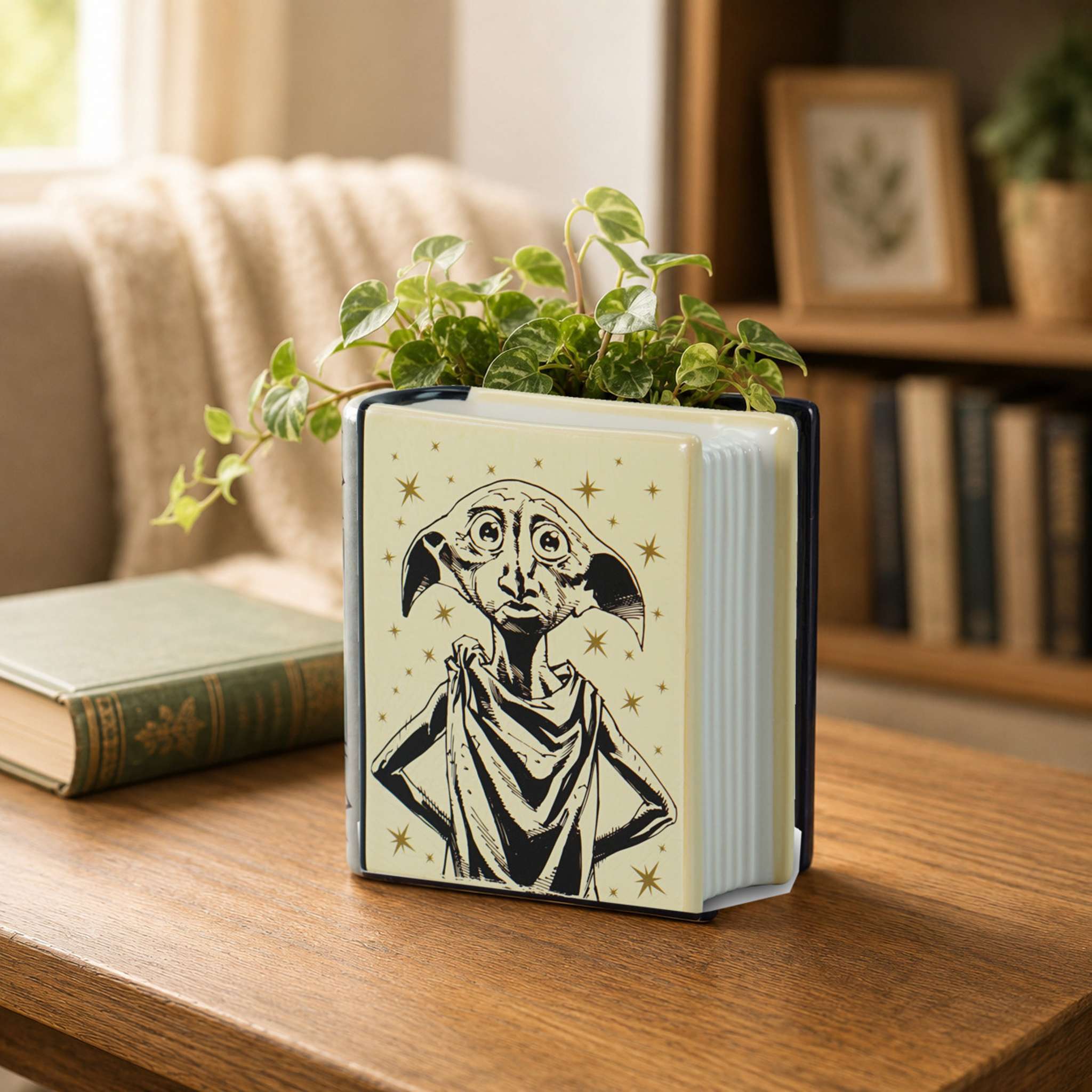 Harry Potter Dobby pot céramique livre blanc 10 cm