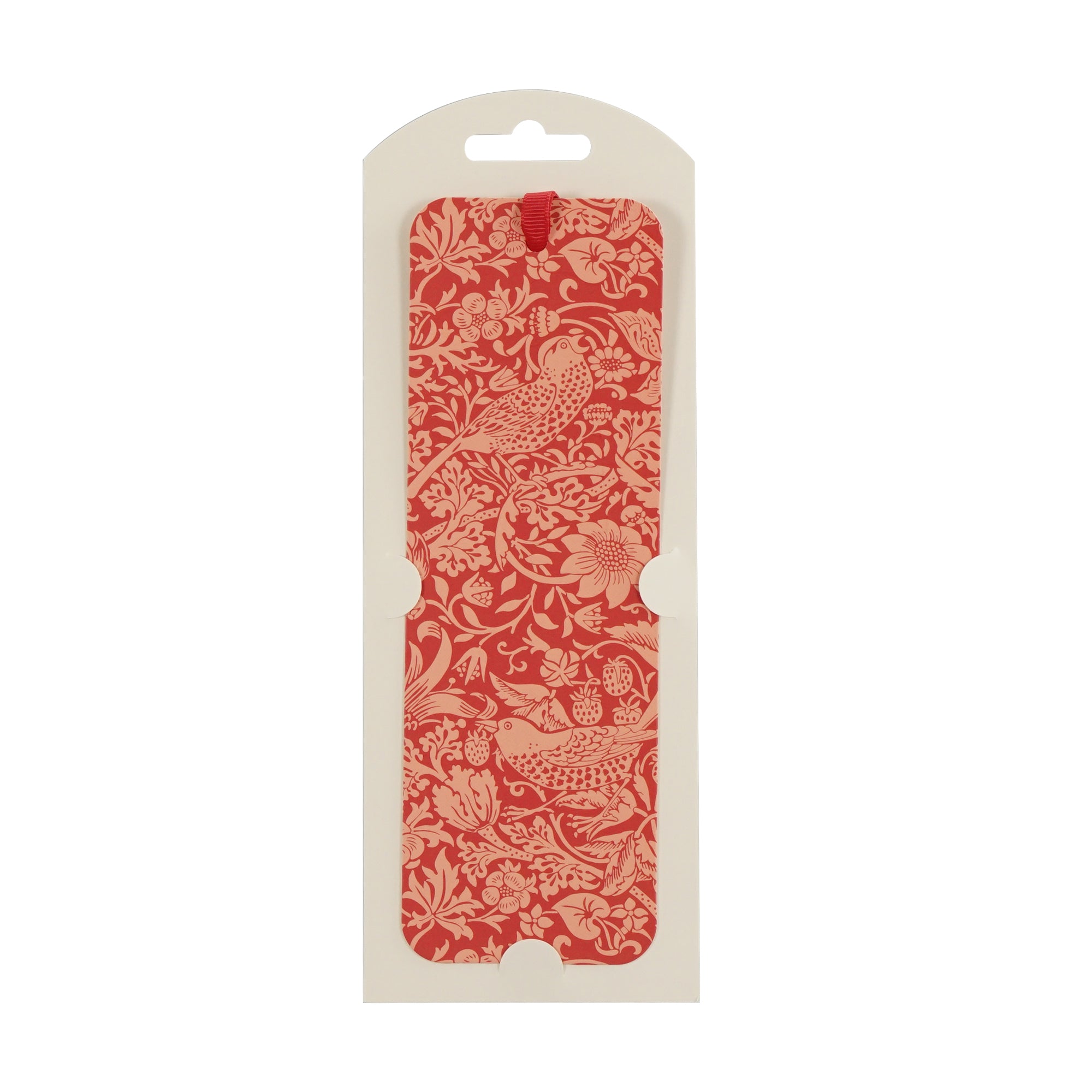 Arts & Crafts Society William Morris Strawberry Thief marque-page framboise