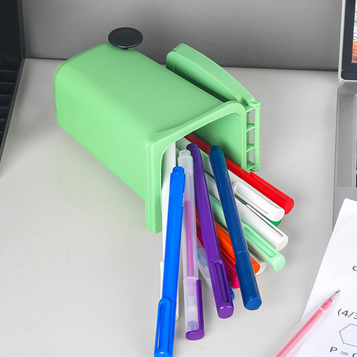 Alipis mini poubelles bureau couvercle plastique lot 3