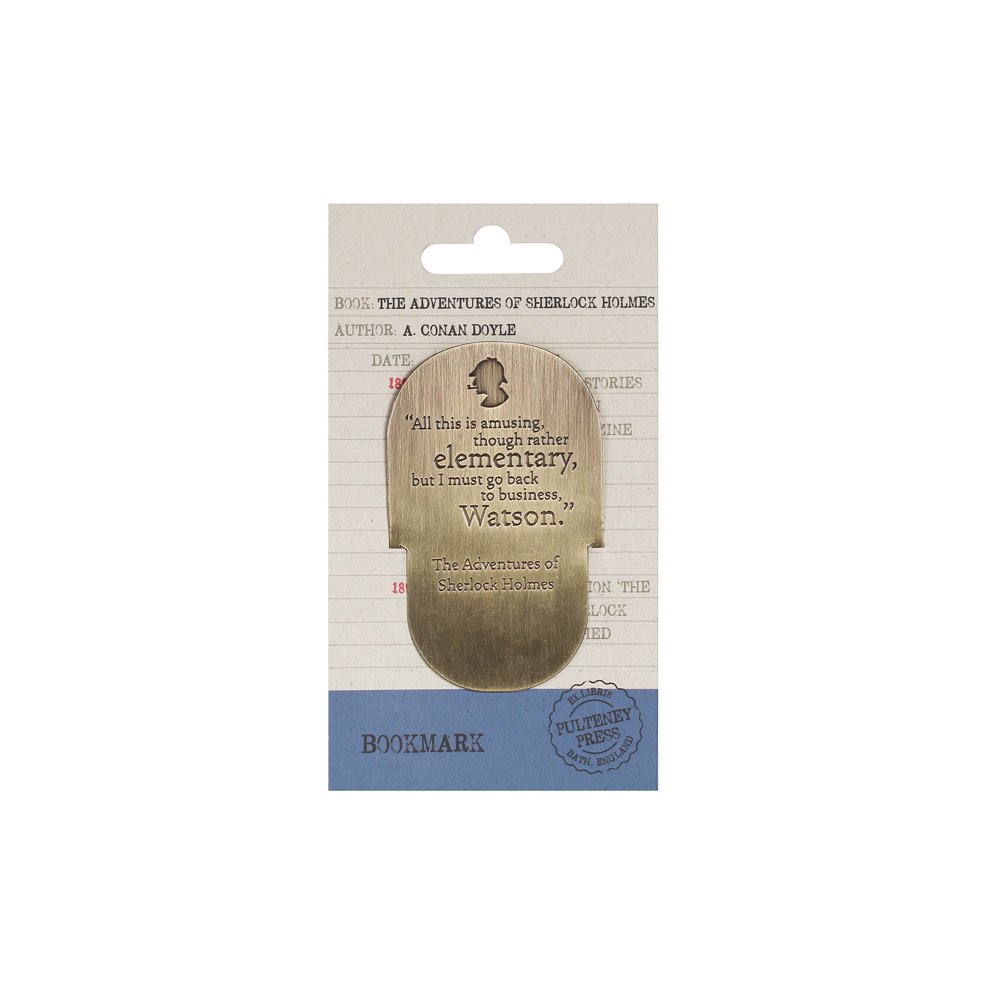 Pulteney Press Sherlock Holmes marque-page métal bronze