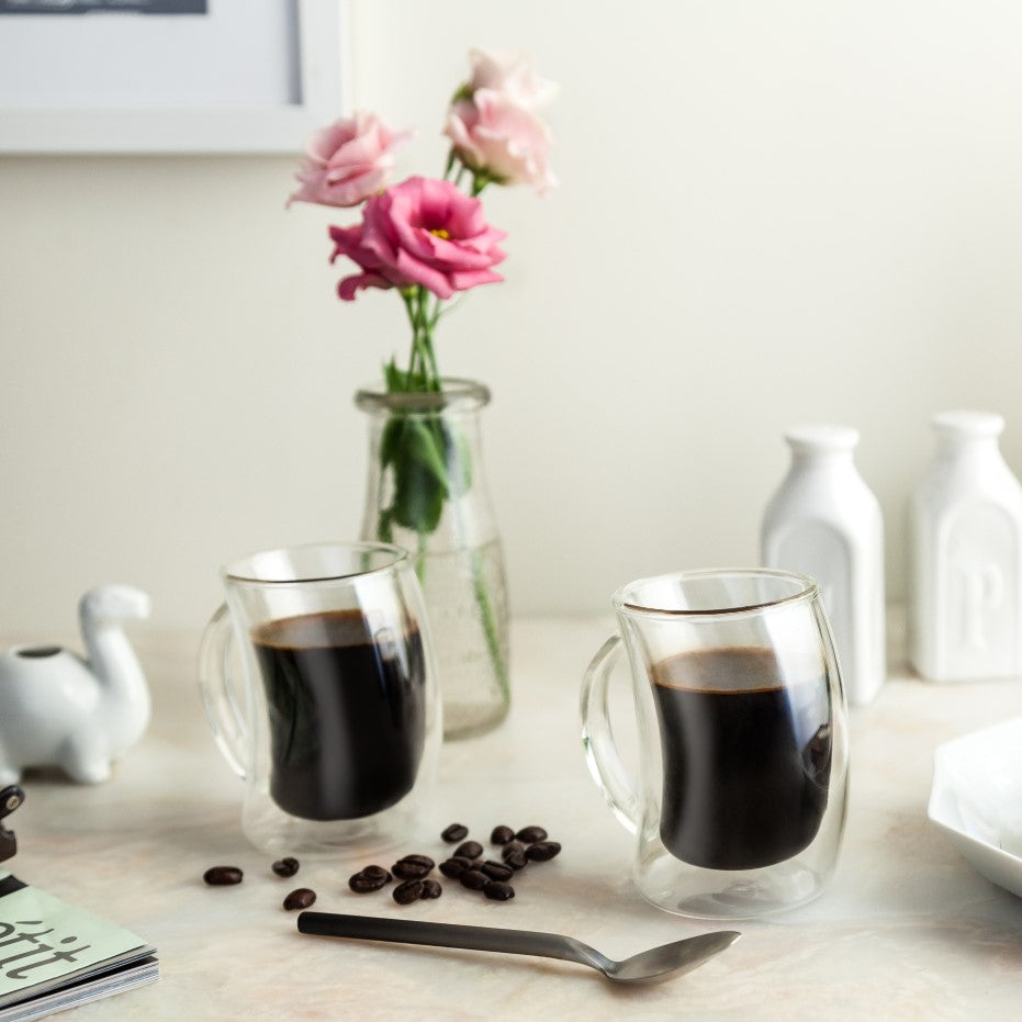 JoyJolt Caleo verres café double paroi 10 oz x2