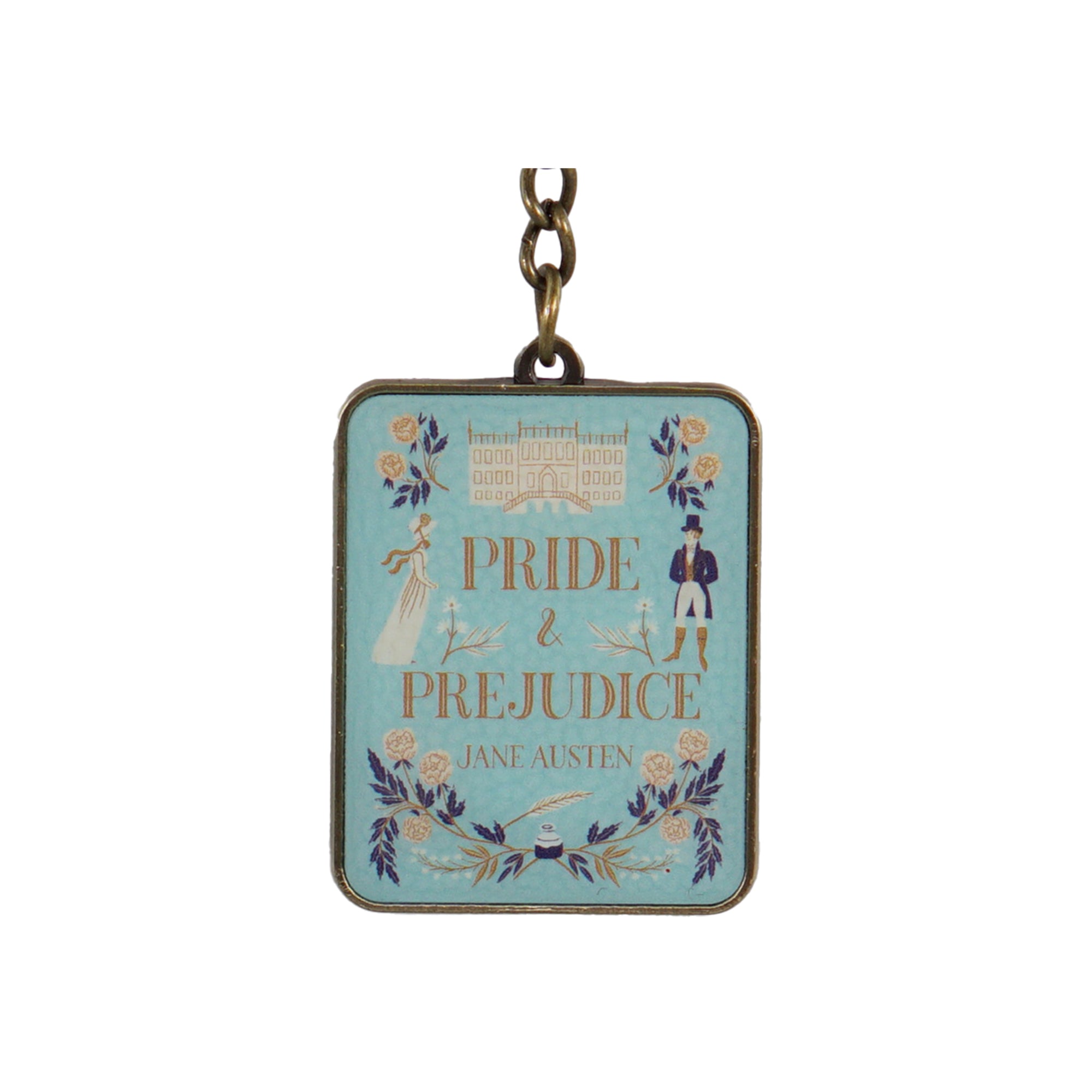 HMB Jane Austen Pride & Prejudice porte-clés métal bleu