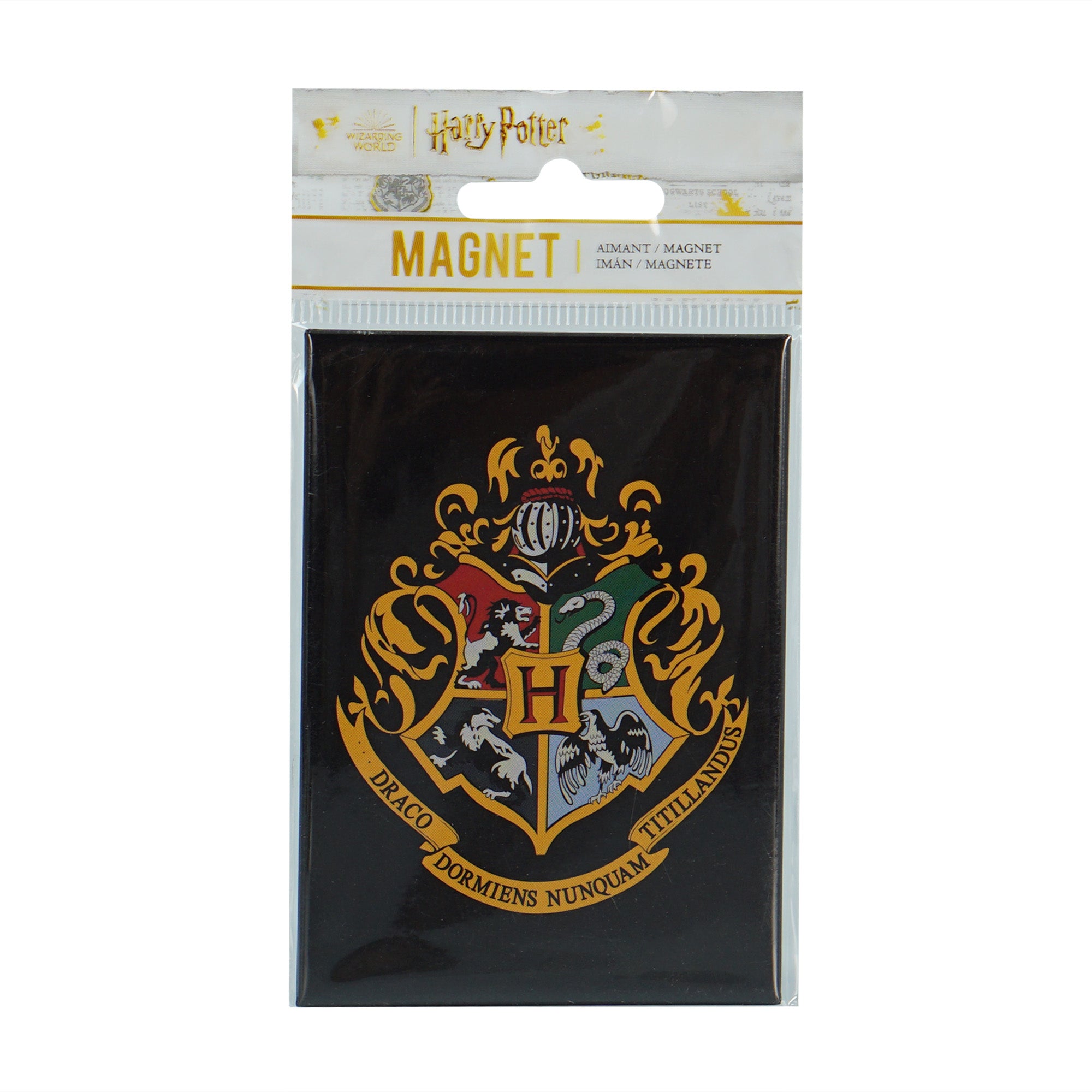Harry Potter Hogwarts magnet blason noir 9 cm