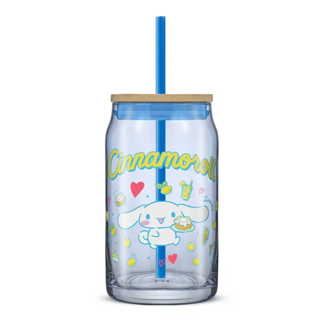 JoyJolt Hello Kitty Cinnamoroll verre canette 47 cl paille bambou