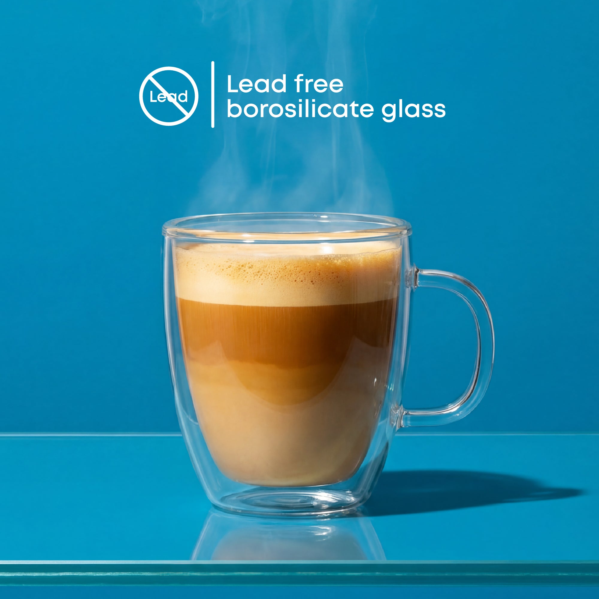 JoyJolt Savor mugs double paroi lot de 2 40 cl verre