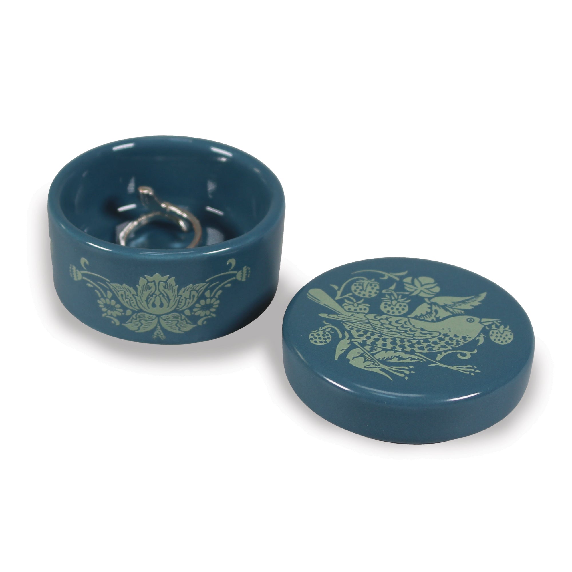 Arts Crafts William Morris boîte bijoux 6 cm sauge