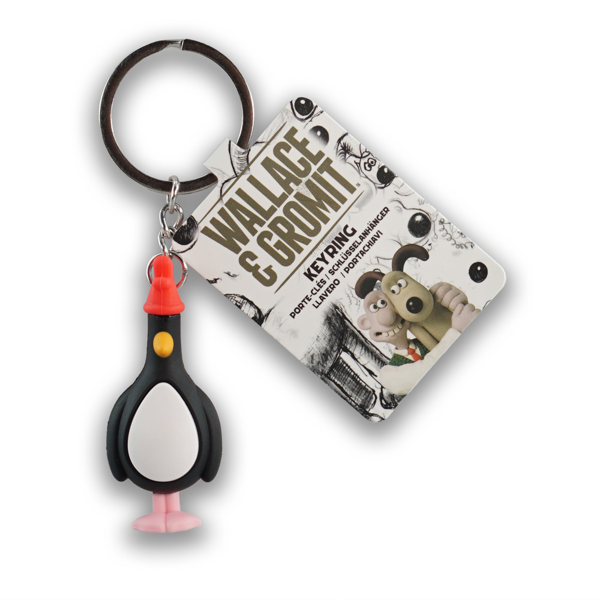 HMB Wallace & Gromit Feathers porte-clés PVC noir