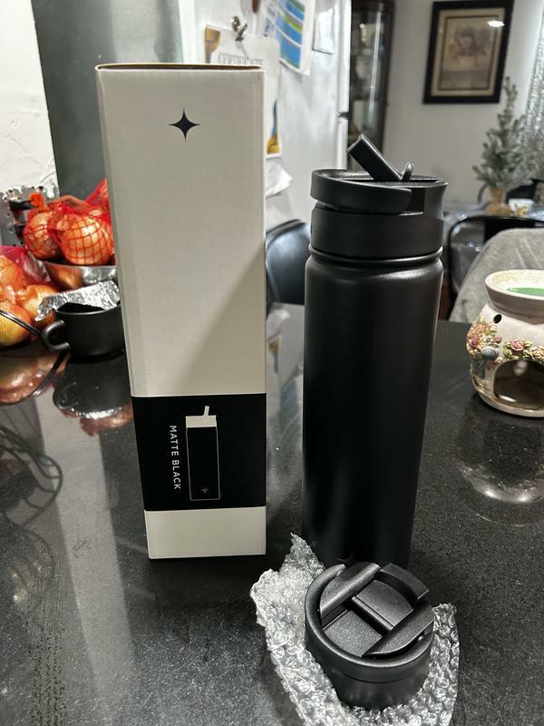 JoyJolt Gourde isotherme inox 67 cl paille isotherme