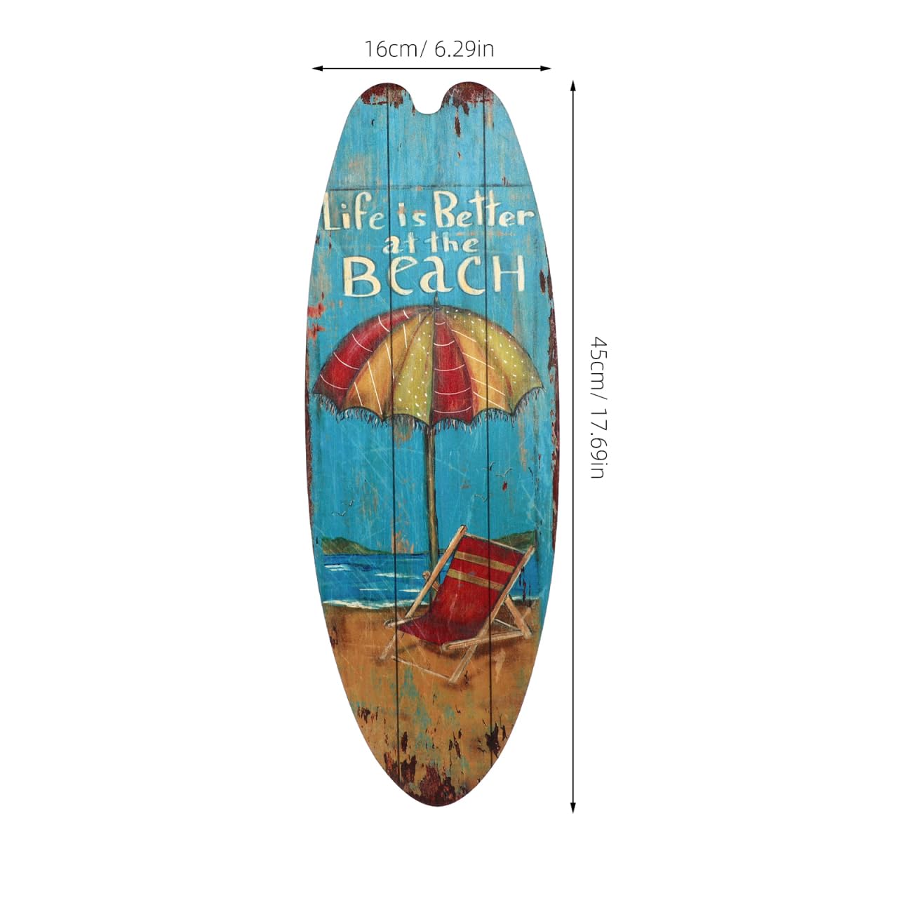 Alipis planche surf décoration murale bois lot de 3 plage