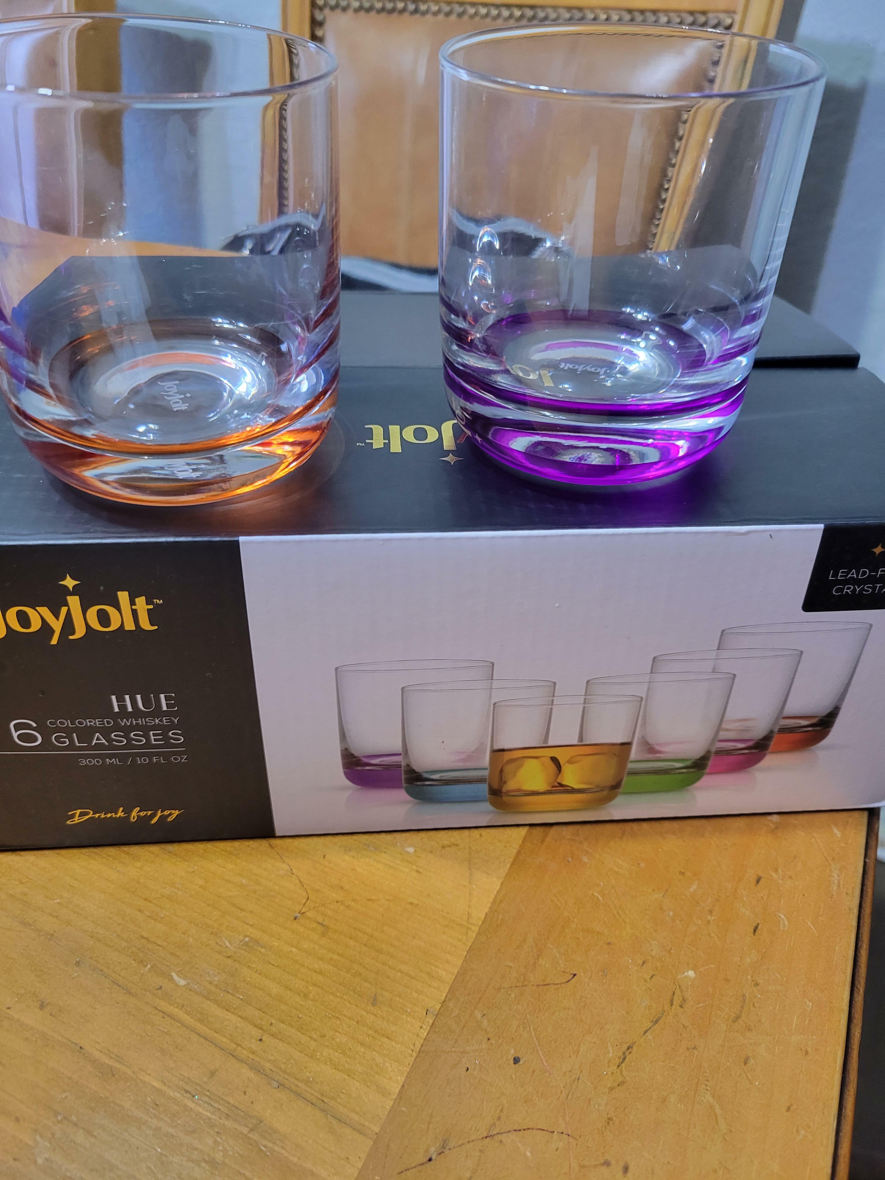 JoyJolt Hue Verres Whisky Old Fashioned 30 cl Lot 6