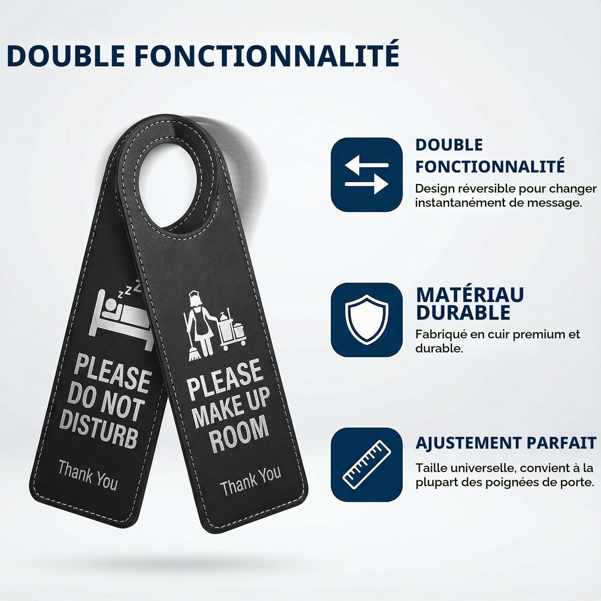 Alipis Étiquette porte cuir ne pas déranger lot 8