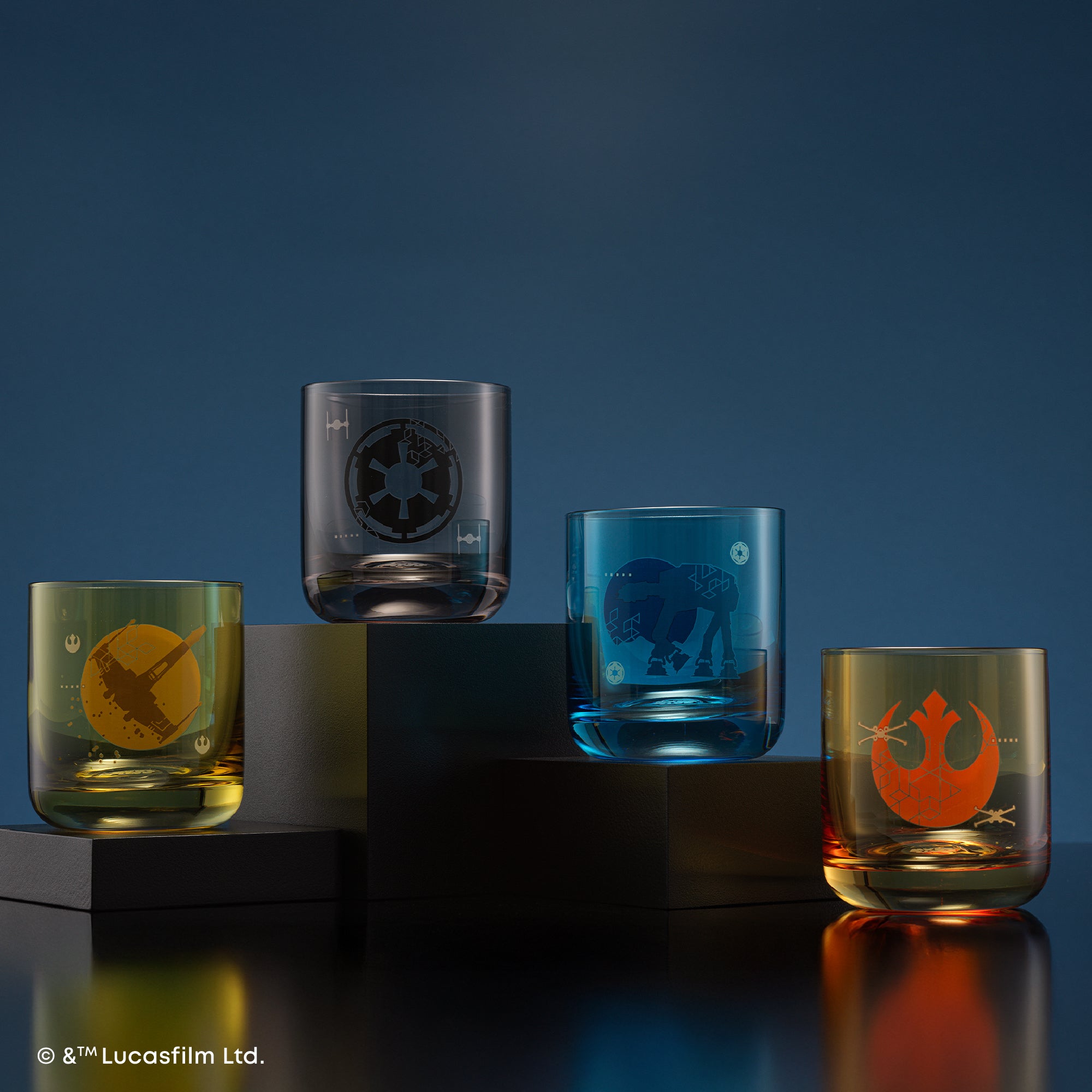 JoyJolt Star Wars Galactic Icons verres whisky 4 x 30 cl