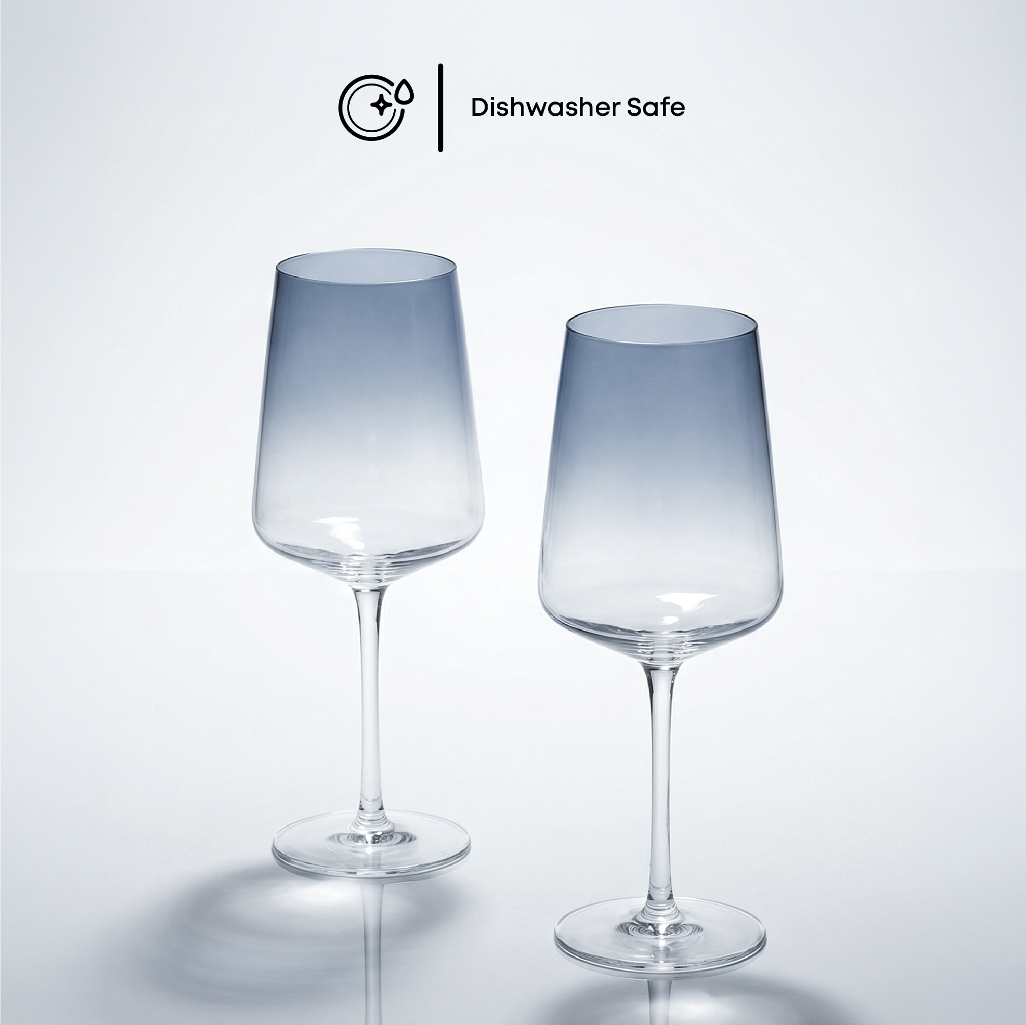 JoyJolt Sidney Blue Ombre verres à vin blanc lot de 4