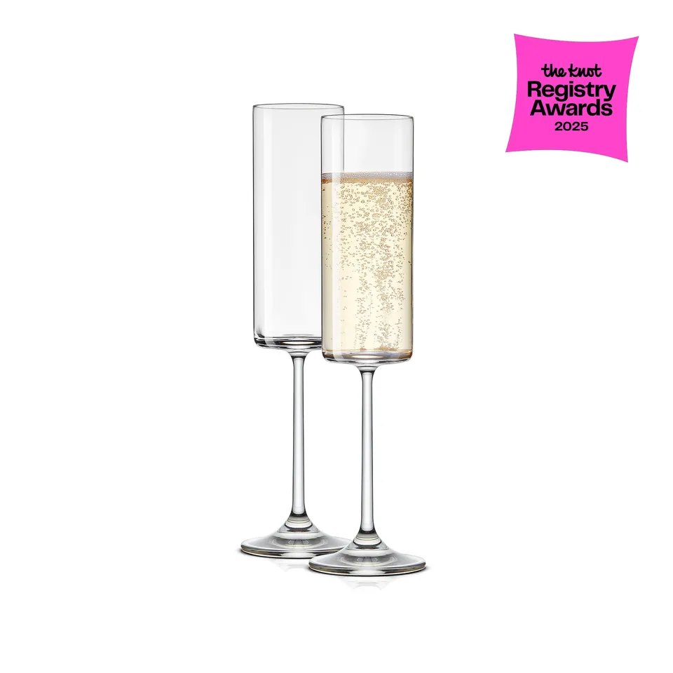 JoyJolt Claire flûtes à champagne lot de 2 17 cl cristal