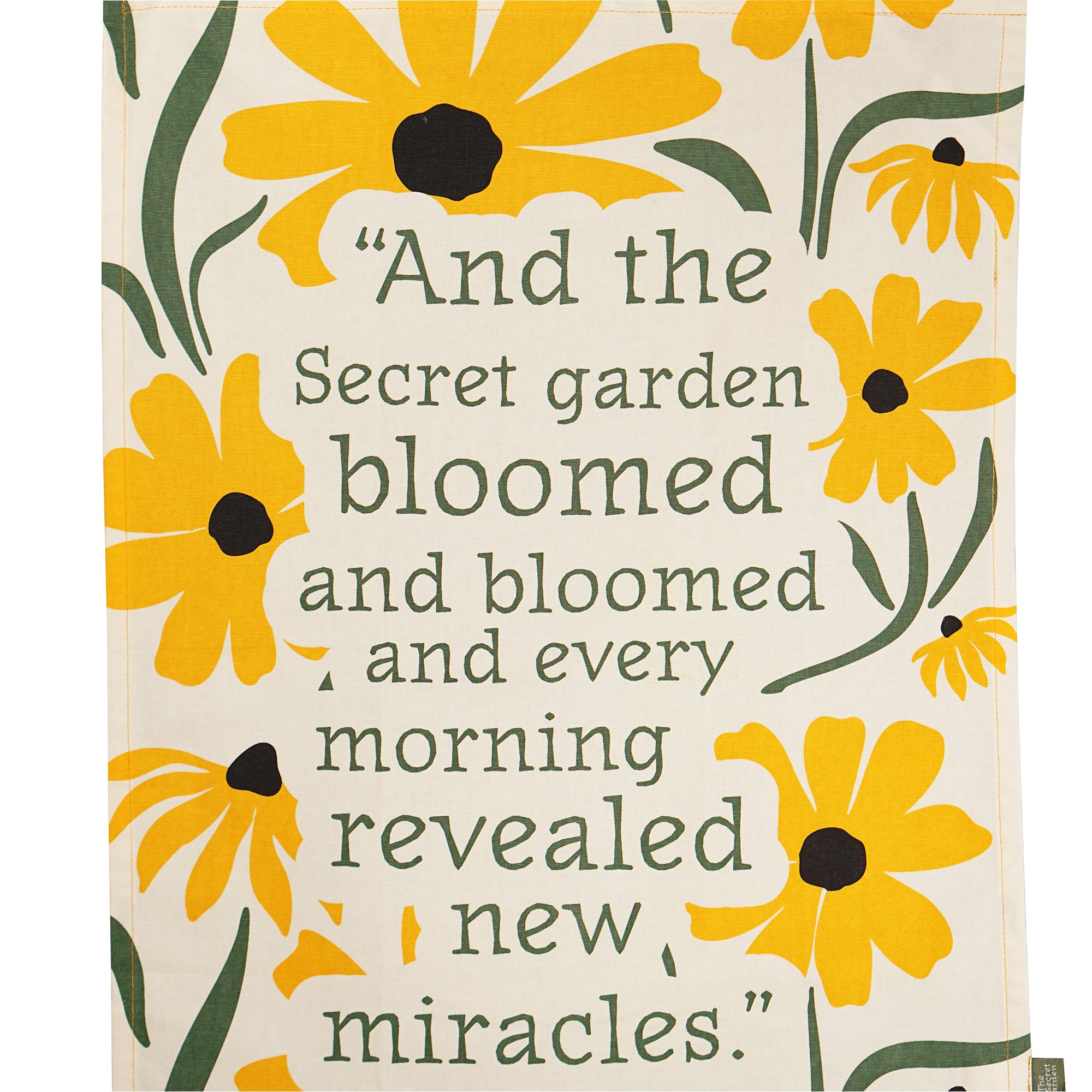 The Secret Garden torchon coton recyclé jaune 65 cm