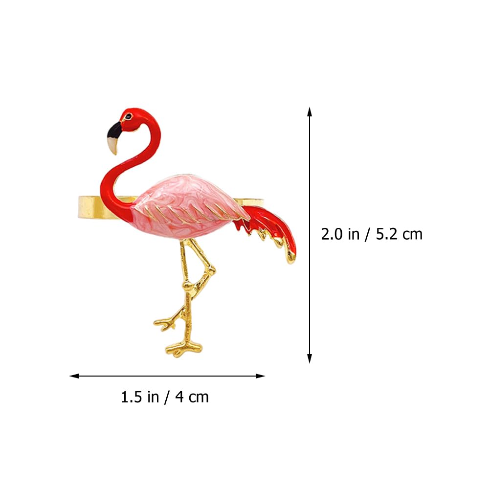 Alipis Rond Serviette Flamant Rose Alliage 3,8 cm