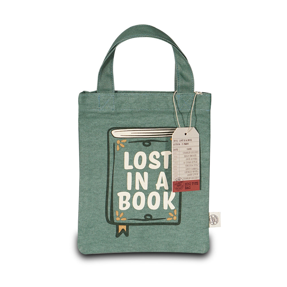 Pulteney Press Lost in a Book tote vert recyclé