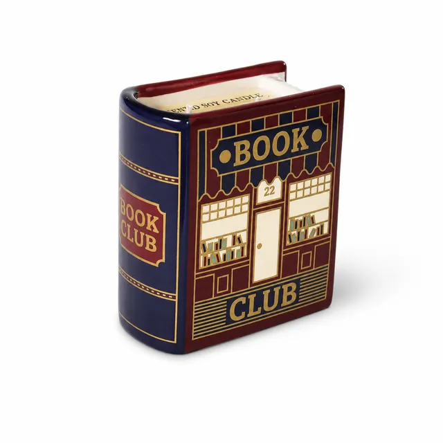 Pulteney Press Book Club bougie parfumée 10 cm bleue