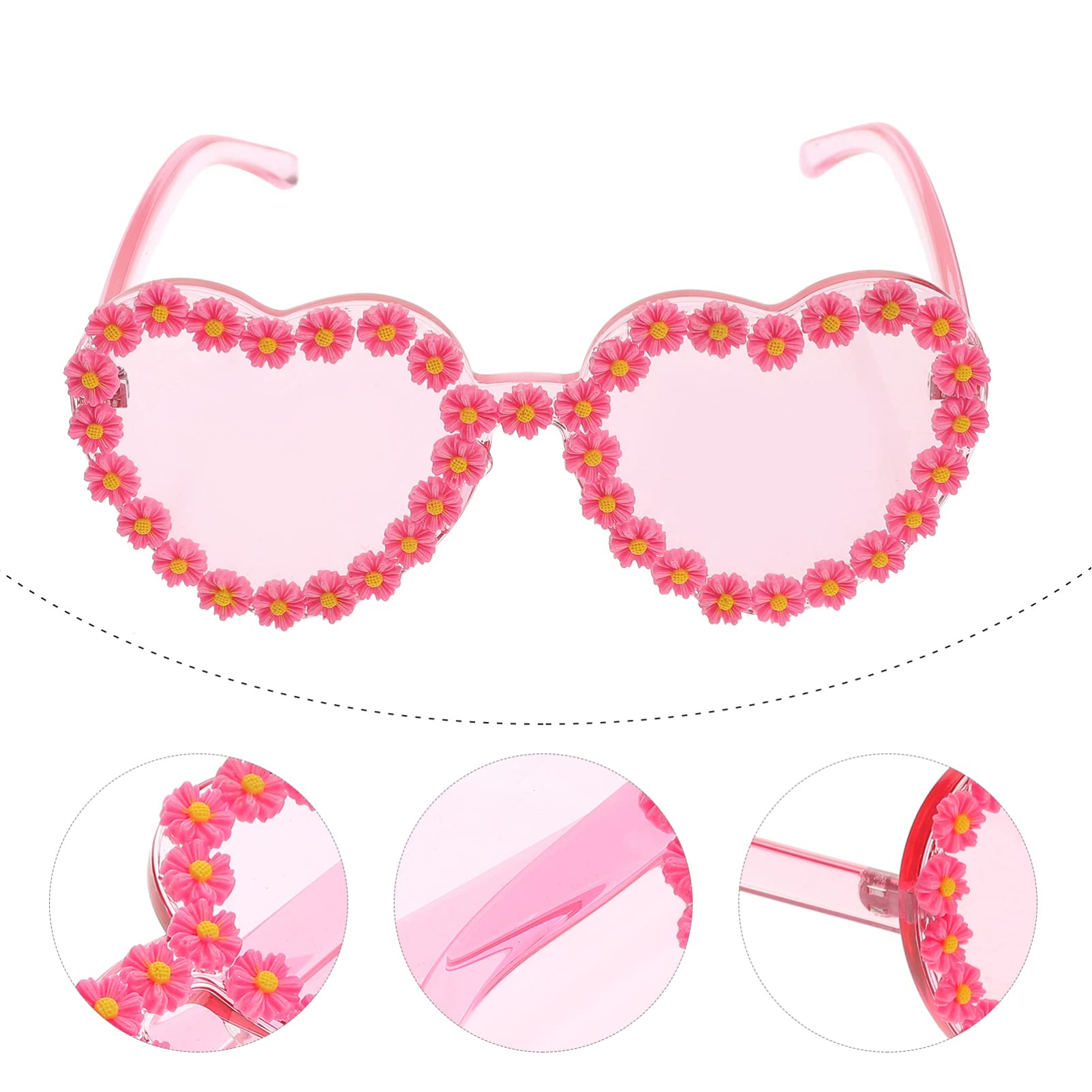 Alipis lunettes soleil fleur fille marguerite rose