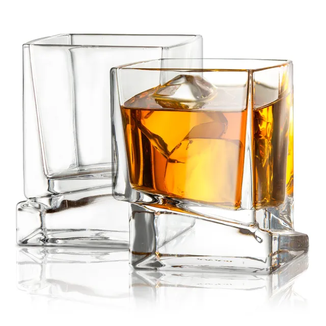 JoyJolt Carre verre whisky carré 30 cl lot 2