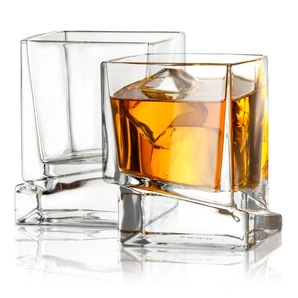 JoyJolt Carre verre whisky carré 30 cl lot 2