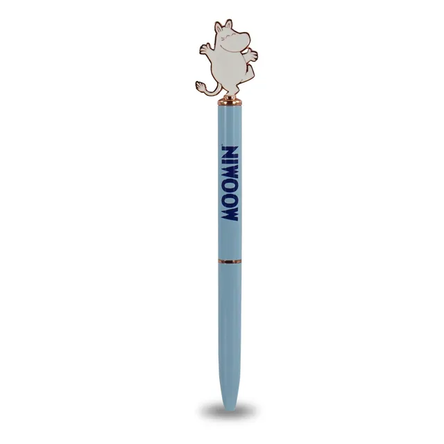 Moomin Moomintroll stylo métal bleu figurine 2D