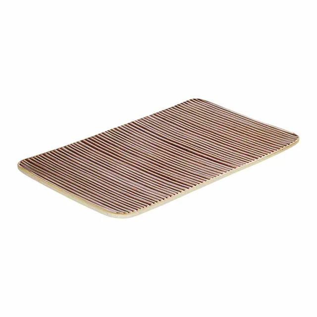 Artis Nara Brown Relief assiette ovale 30x18 cm
