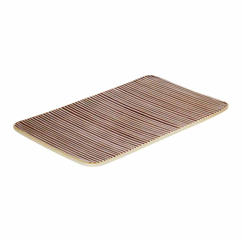 Artis Nara Brown Relief assiette ovale 30x18 cm