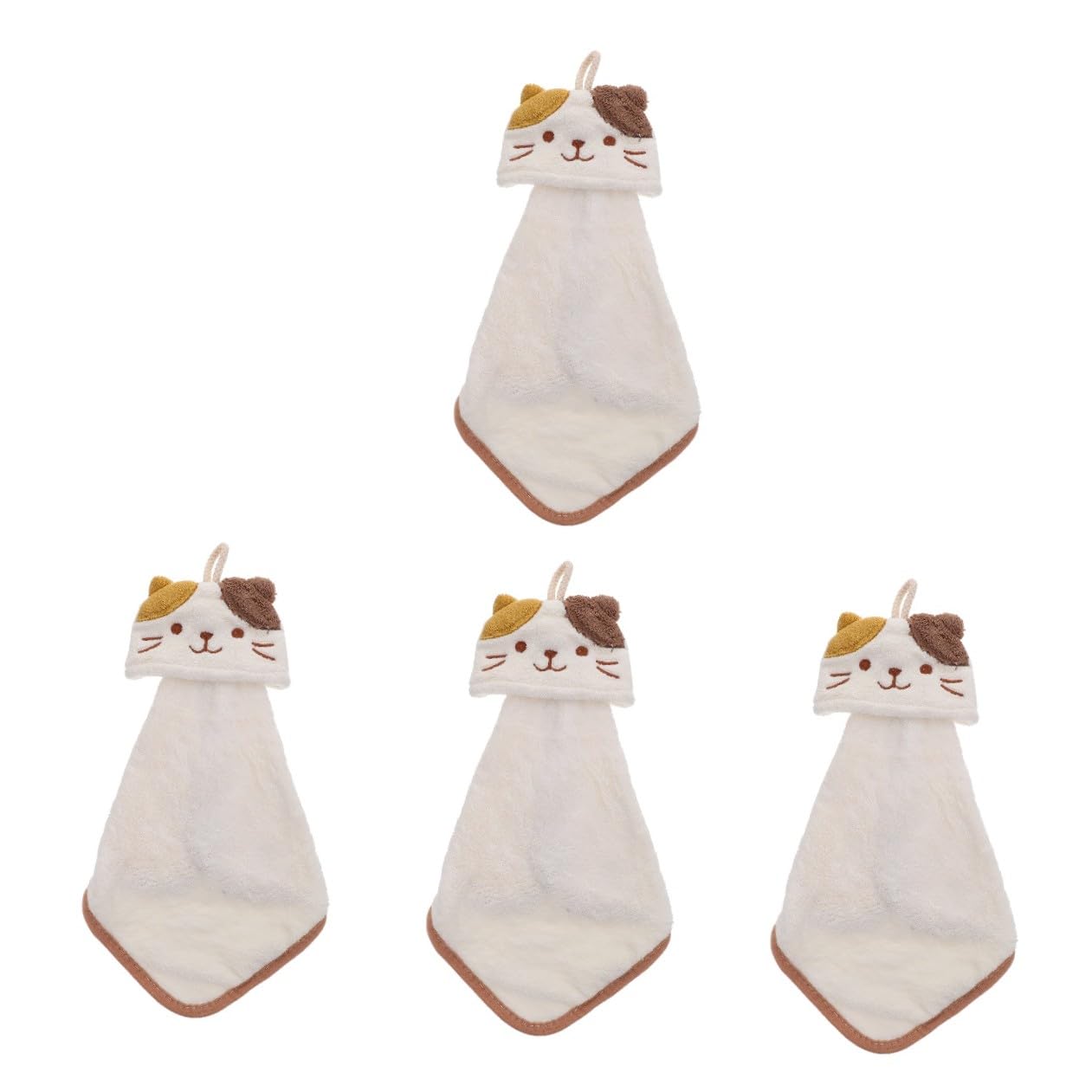 Alipis essuie-mains suspendu polaire beige lot de 4