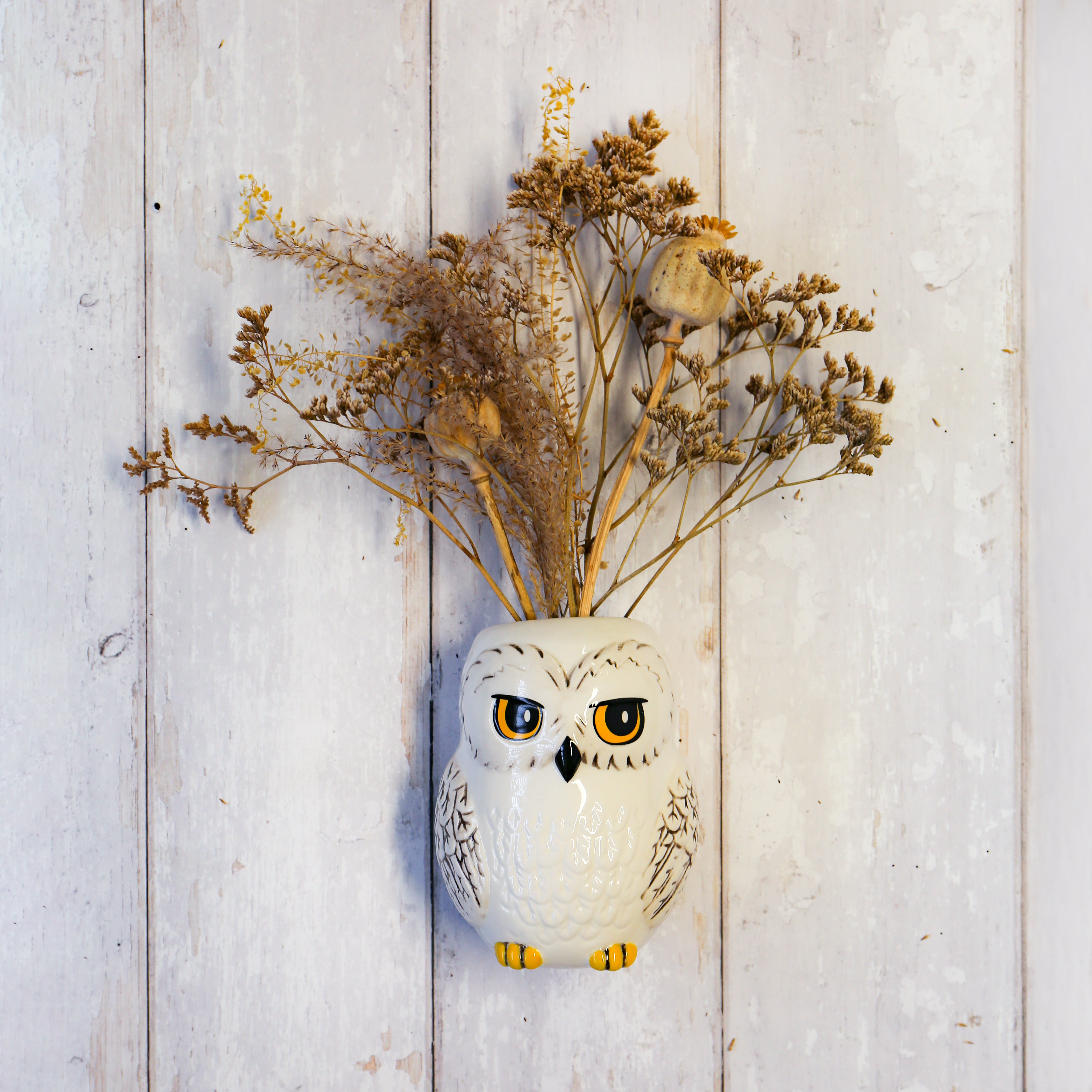 Harry Potter Hedwig vase mural céramique blanche
