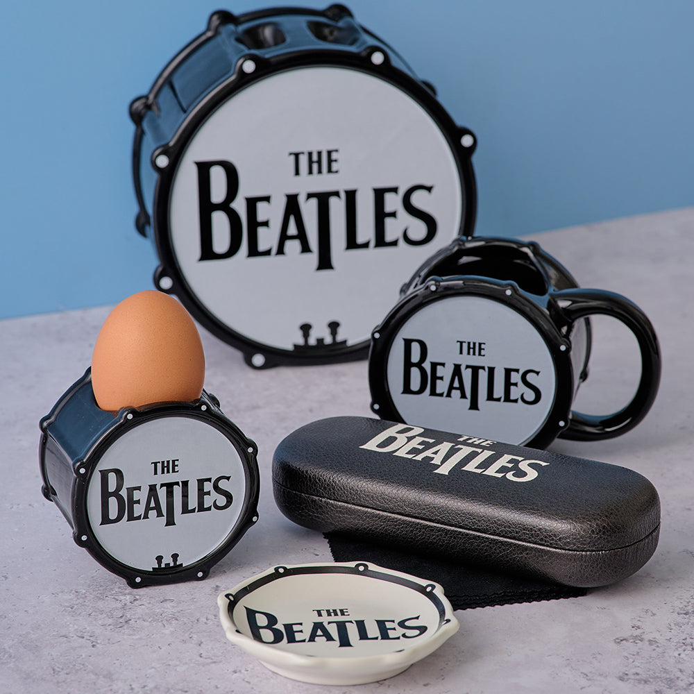 The Beatles Logo étui à lunettes rigide noir