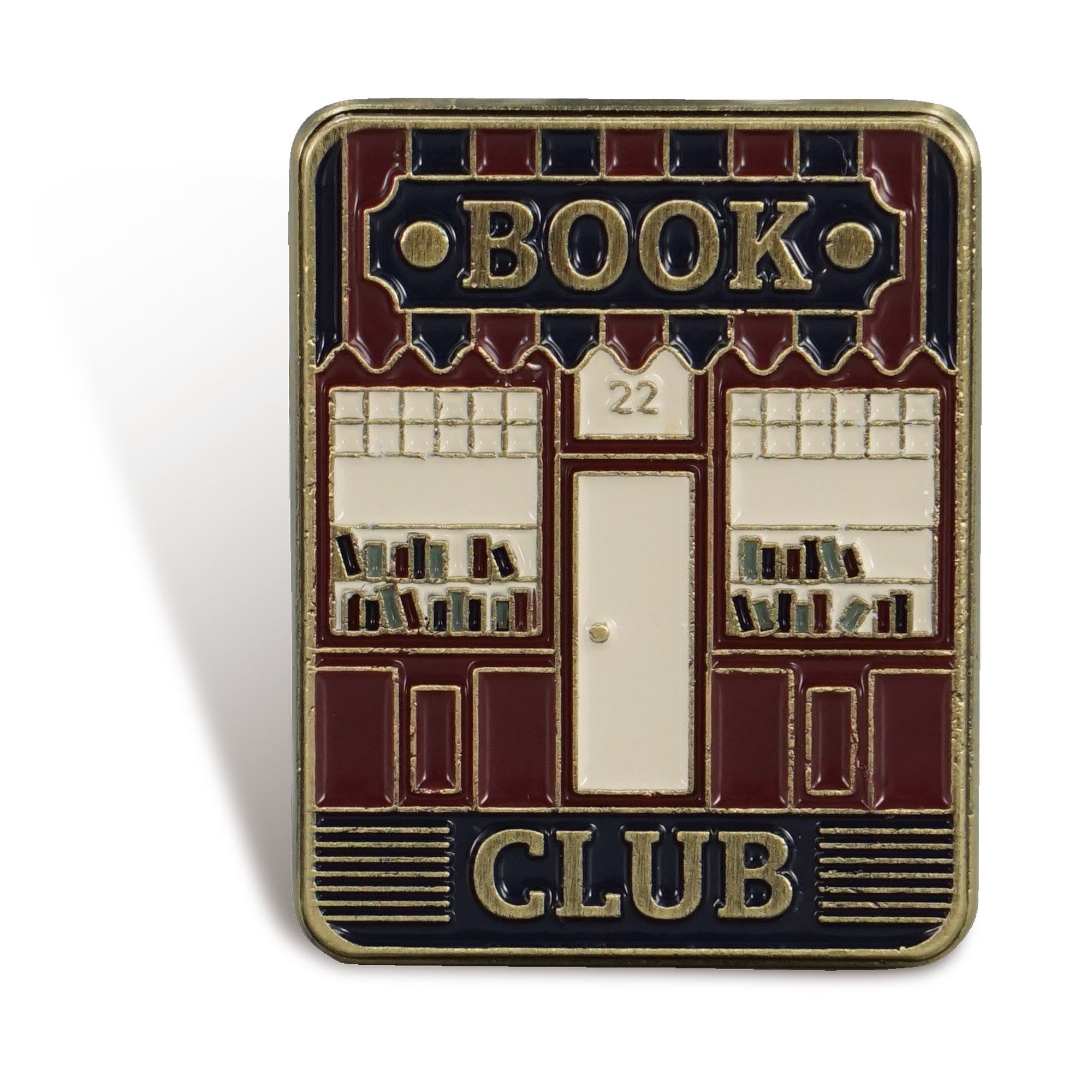 HMB Pulteney Press Book Club pin's émail rouge