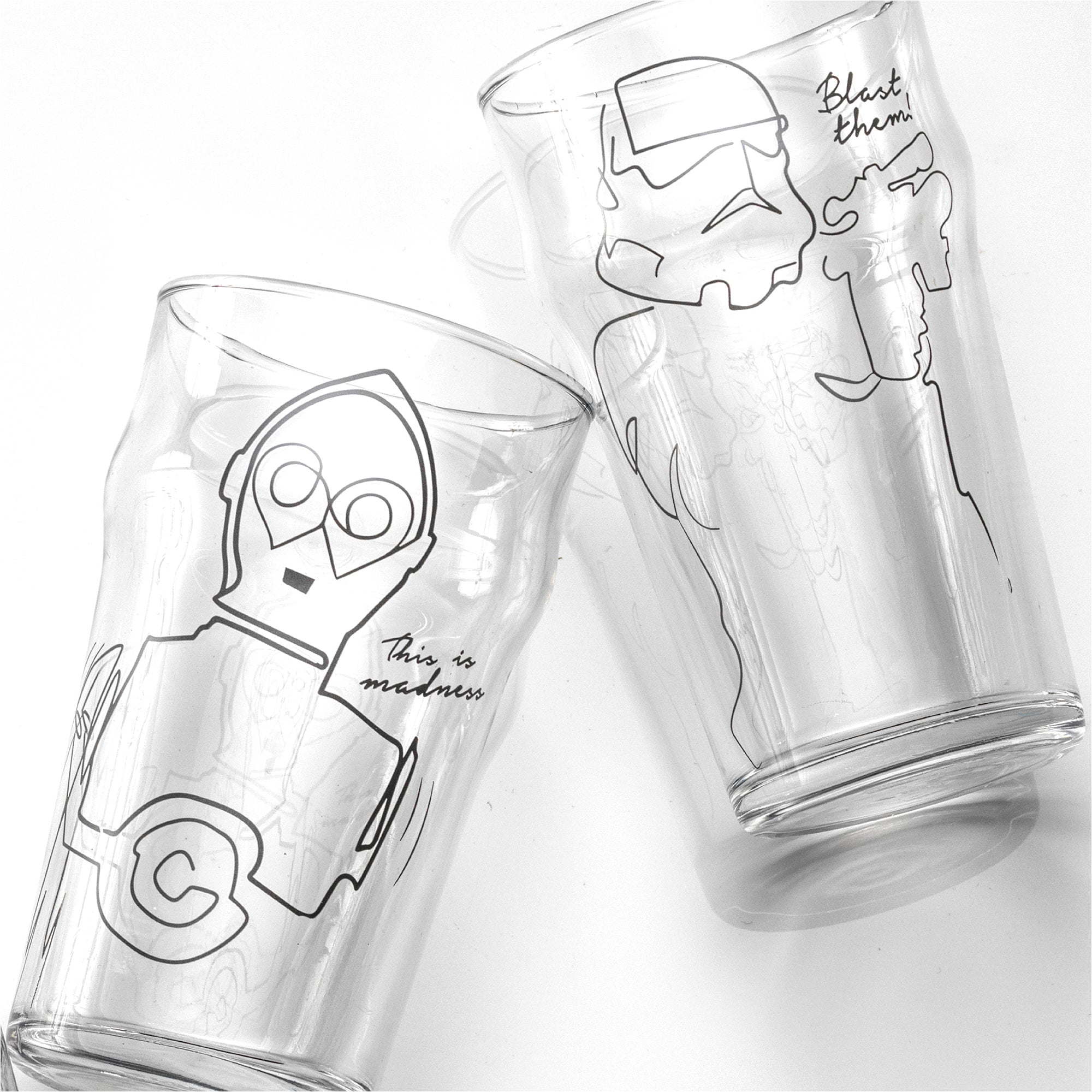 JoyJolt Star Wars verres lot de 4 55 cl noir