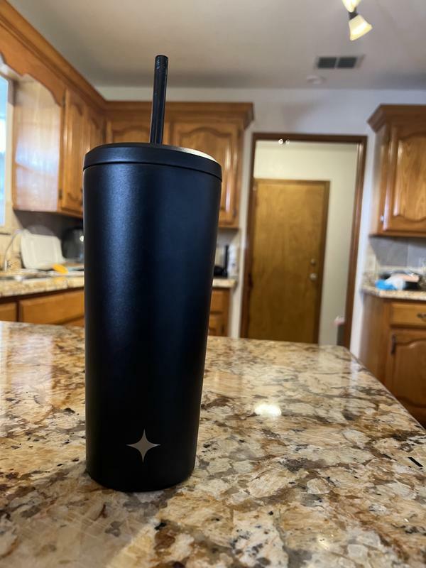 JoyJolt tumbler isotherme inox 22,2 oz avec paille